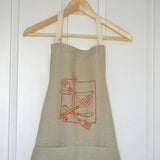 Cutlery Apron, Beige/Orange