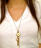 Locket and Key Charm Necklace