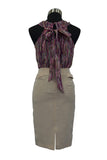 Corisha Side Belted Tailored Skirt